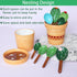 Cactus Measuring Spoons Set in Pot, Unique Measuring Cups and Spoons for Coffee, Salt, Sugar, Cute Baking Gifts