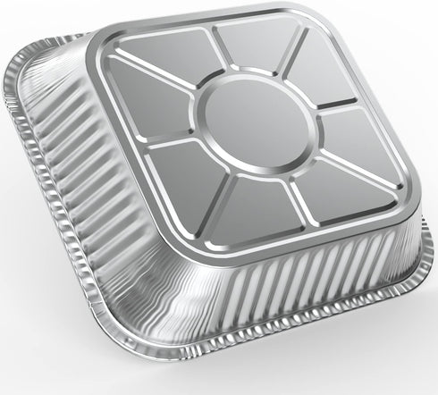WANBAO 30 Pcs Disposable Aluminum Tin Foil Baking Pans, 8'' X 8'' X 2'' Inch, for Catering, Baking Cakes, Brownies