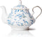 33.8 oz Porcelain Tea Pot Luxury Gold Trim Floral Ceramic Teapot Waterpot