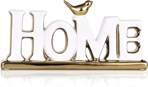 Love Sign Decor,White and Gold Room Decor Aesthetic, Knick Knack Shelf,Gold Bird
