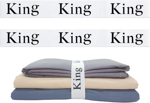 2 Pieces Bed Sheet Organizer Bands, Elastic Storage Sheet Keepers for Closet Organization (King)