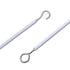 2 Pack 3 Meter White Plastic Coated Curtain Wire with 8 Pairs of Screw Eyes and Hooks for Window