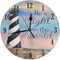 KiuLoam Summer Coastal Lighthouse Round Wall Clock, Silent Non-Ticking, Battery Operated, Easy to Read Decorative Art