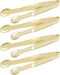Mini Serving Tongs, Set of 4 Appetizer Tongs, 5 Inches (Gold)