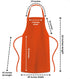 Unisex Bib Aprons - 100% Polyester Chef Apron with Extra Long Ties – Cooking Apron for Men and Women