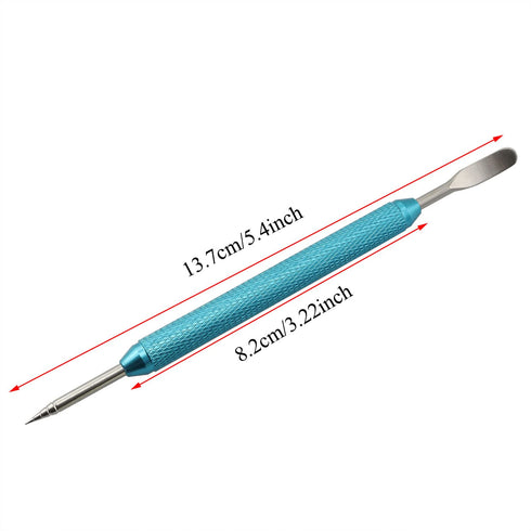 Stainless Steel Coffee Latte Art Pen, Decorative Cappuccino Tool, Fancy Cafe Pen, Blue