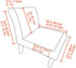 2PCS Armless Accent Chair Covers - Soft Printed Slipcovers for Slipper Chairs in Living and Dining Room