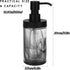 Soap Dispenser - 12.5 Oz Black Moire Wide Open Glass Hand Soap Dispenser - Refillable for Bathroom & Kitchen