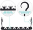 HOUSE DAY Sturdy Plastic Space Saving Hangers, 12 Pack, Closet Organizer for Heavy Clothes (Black)