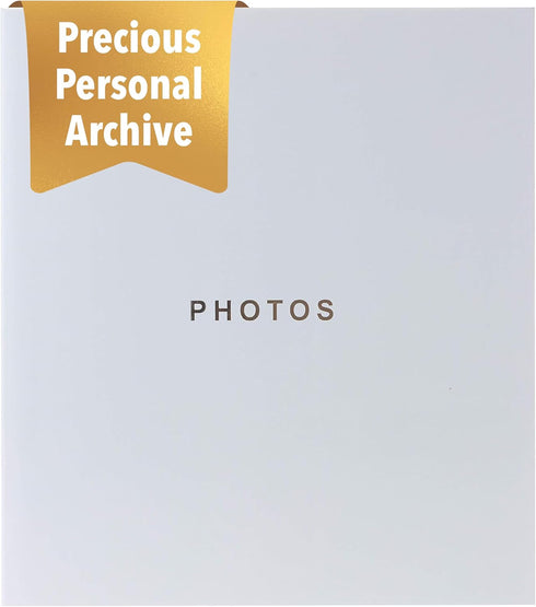 Kiera Grace Jocelyn Photo Album, 400-Pocket, Gray, with CD Storage Pocket, 13.19"x12.01"x1.5"