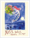 Nice France - Sun and Flowers (Soleil Fleurs) - Vintage Travel Poster by Marc Chagall c.1962 - Fine Art Matte Paper