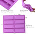 2 Pcs Large Rectangle Silicone Mold - Cereal Bar Molds, 8 Cavities Energy Bar Maker Baking Pan, 10.5 x 8.35 x 0.8 Inch