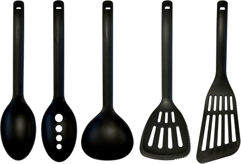 Fox Run Utensil Set - Nylon Ladle, Slotted Spoon, Spoon, Turner, and Spatula