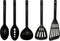 Fox Run Utensil Set - Nylon Ladle, Slotted Spoon, Spoon, Turner, and Spatula