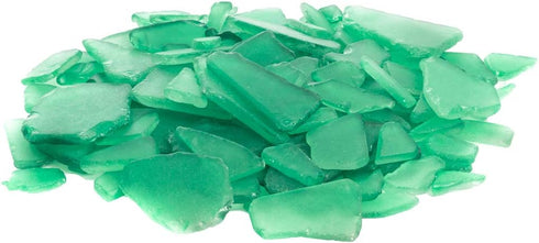 Sea Glass for Crafts – 11oz Green Tumbled Seaglass Decor, Beachglass for Coastal DIY Supply and Nautical Vase Filler
