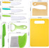 Leking 8 Pcs Wooden Kitchen Knife Set for Kids, Safe Knives, Potato Slicers, and Cutting Board