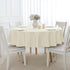 Romanstile Round Waterproof Tablecloth - Stain Resistant Washable Table Cloths for Indoor and Outdoor, Ivory