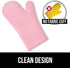 Gorilla Grip Heat and Slip Resistant Silicone Oven Mitts Set, Waterproof, Long Flexible Gloves for Cooking, Pink