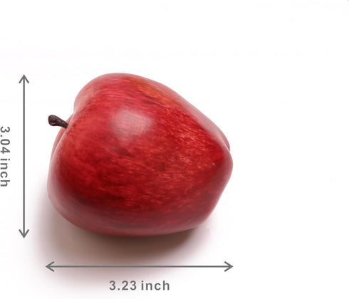 caiyjhao 6PCS Simulation Apple Fake Fruit for Home Decoration Lifelike Fake Apple Kitchen Table Fruit Party Christmas