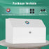 12.2 5.9 7.87 inch KYODOLED Wall Mount Medicine Lock Box, Drug Cabinet with Key, Large Capacity Secure Steel