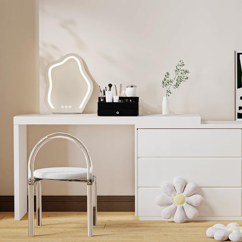 Hair Tool Organizer, Acrylic Blow Dryer Holder Stand for Straightener and Curling Storage, Bathroom Vanity Countertop
