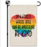 Welcome Garden Flag - In A World Where You Can Be Anything Be Kind | 12x18 Inch, Double Sided, Waterproof Outdoor Flag