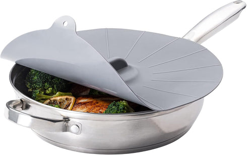 HIC Kitchen Cooking and Storage Lids, High-Heat Silicone, Set of 3