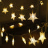 Star String Lights, 16.4 ft 50 LED Battery Operated with Remote & Timer, Warm White Twinkle Fairy Lights