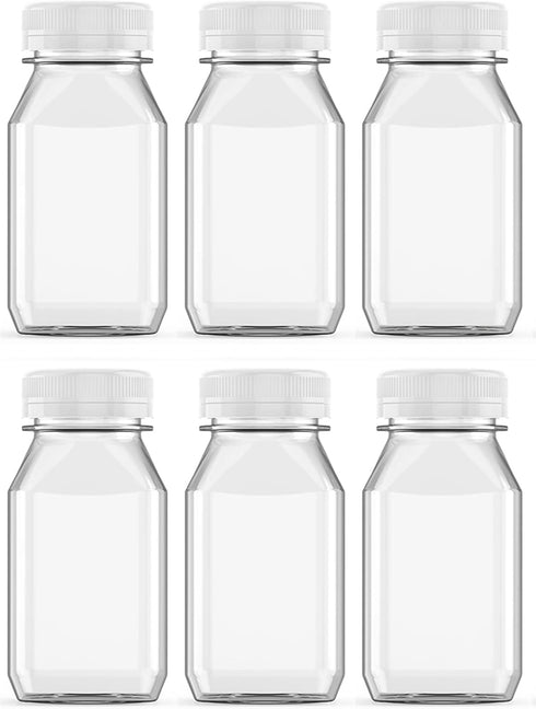 Axe Sickle 6 Pcs 4 Ounce Juice Bottles Plastic Milk Bottles Bulk Beverage Containers