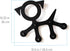 Three by Three Seattle FIT•Check! Dog Wall Rack in Black Metal, Customizable Hook Solution for Coats and Hats