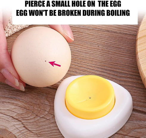 Jawbush Egg Piercer for Raw Eggs, Hard Boiled Egg Peeler with Magnetic Base and Safety Lock, Egg Pricker