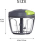 Ourokhome 650ml Manual Food Processor Vegetable Chopper, Grey for Garlic, Onion, and Herbs