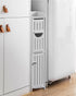 AOJEZOR Bathroom Storage Cabinet: Small Bathroom Storage Cabinet - Toilet Paper Holder Fit for Mega Roll,White