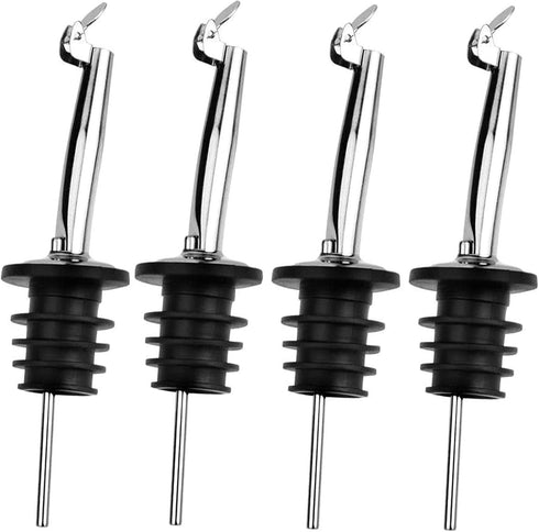 4 Pack Oil Pourerswith Flip Top, Olive Oil Dispenser Spout, Oil Spout