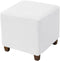 Lussenwert Ottoman Cover Square Stretch Knitted Jacquard Square Ottoman Cover Square Storage Ottoman