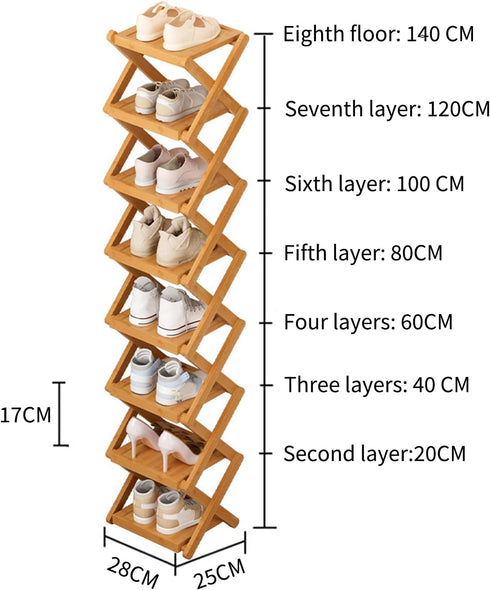 Closet Closet, (6 Simcat Shoe Rack for Bamboo Shoe Storage Freestanding Shoe Storage Shelf for Entryway, Front Door