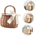 CHILDWEET Woven Flower Basket, Rattan Picnic Basket, Fruit Storage, Woven Pantry Organizer, Hand Basket