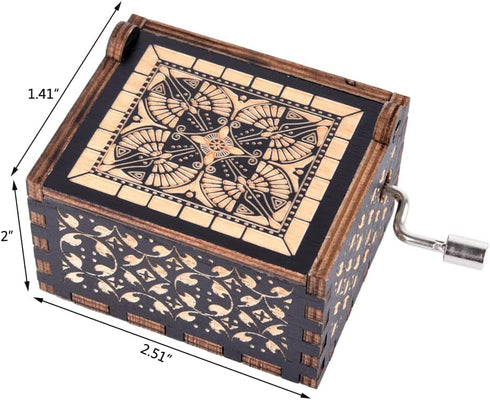 Can't Help Falling in Love Wood Music Box, Antique Engraved Musical Box Case for Loved Ones, Gifts for Boyfriend,