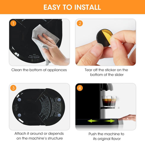 Aieve Appliance Sliders | 8 Pcs Small Appliance Slider for Countertop, Self Adhesive Caster Wheels for Kitchen Gadgets