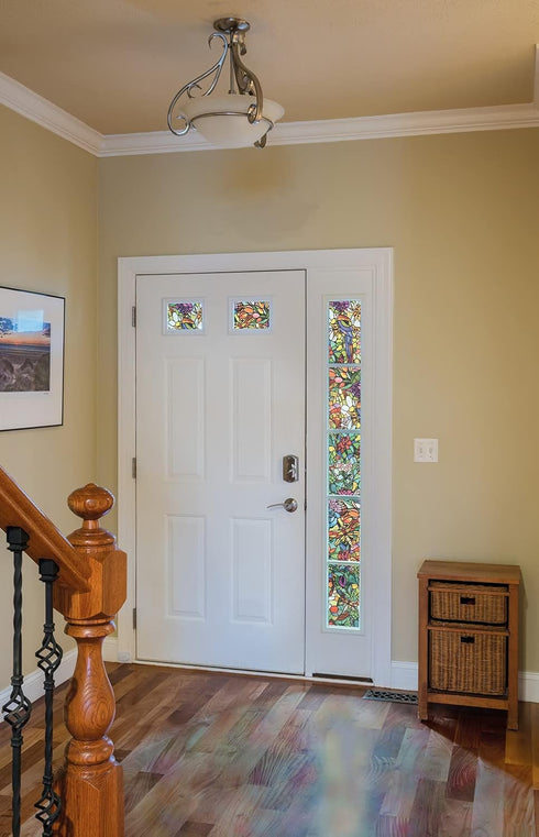 d-c-fix Window Privacy Film Tulia Stained Glass, Self-Adhesive Decorative Vinyl Covering for Home, 17.7" x 78.7"