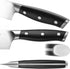 Klaus Meyer Stahl High Carbon Exclusive German Steel Utility Knife, 6 Inch Serrated (Black)