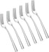 faderic Dinner Forks Set of 6, Stainless Steel Table Forks, 8-Inch, Silver, Square Handle