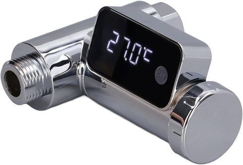 Fdit Instant-Read Shower Thermometer for Kids & Adults, G1/2 Faucet Thermometer with LED Digital Display for Home