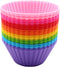 Reusable Silicone Cake Mold 24PCS, Small Baking Cup Truffle Cake Pan Set, 8 Colors Non-Stick