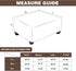 NeColorLife Square Ottoman Cover Waterproof Ottoman Slipcover Thick Storage Footrest Stool Covers Furniture Protector