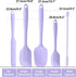 5 Piece Purple Silicone Spatula Set, Heat Resistant Rubber Spatulas Set, Silicone Kitchen Utensils Set Dishwasher Safe for Nonstick Cookware by DUFEIMOY