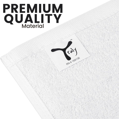 YRALY (60 Pack) 100% (12x12 inch, Cotton Washcloths Bulk - Ring Spun Cotton, Premium Quality Face Cloths, Highly