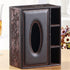Leather Tissue Box Cover, Rectangular and Multifunction Remote Control Caddy, Desk Organizer Storage for Office and