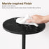 ET30BM YATINEY Round Side Table, Small Drink Table for Small Spaces, Pedestal Style Martini Table, End Table in Living