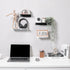 8 inch Small Metal Shelves for Wall, Self-Adhesive Floating Corner Shelves with Cable Clip, Wall Mounted, Renter